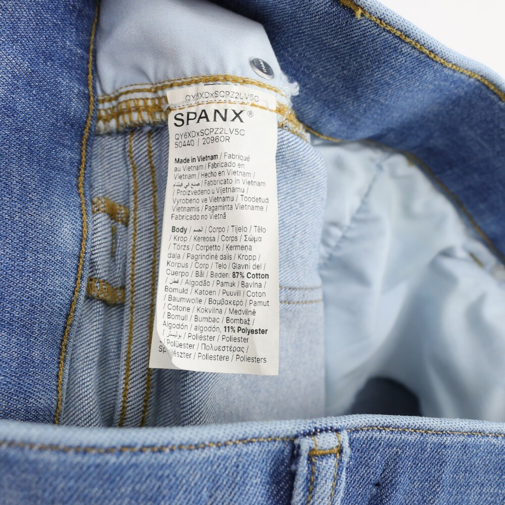 Spanx Everywear Flare Jeans Womens S Blue Pull On High Rise Shaping Stretch - Picture 10 of 12